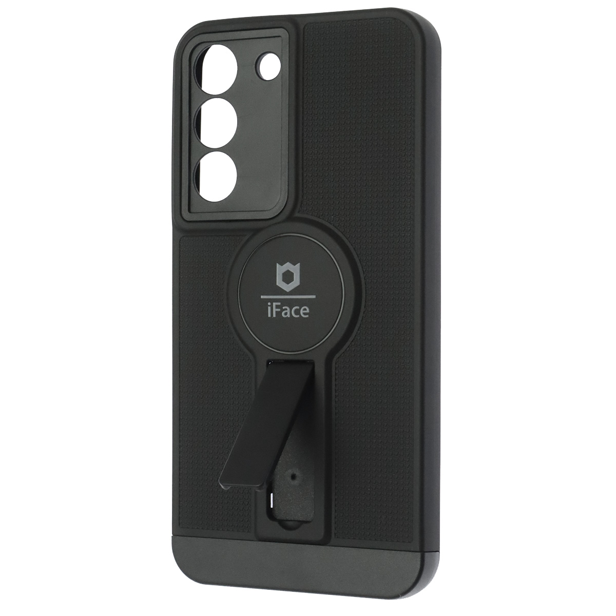 Чехол накладка iFace для SAMSUNG Galaxy S22, силикон, защита камеры, выдвижная подставка, цвет черный
