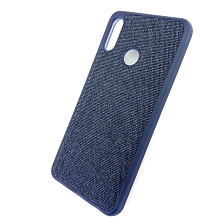 Чехол накладка для HUAWEI P Smart, Honor 10 Lite, силикон, под джинс, цвет темно синий