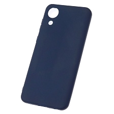 Чехол накладка для SAMSUNG Galaxy A03 Core (SM-A032F), силикон, цвет темно синий