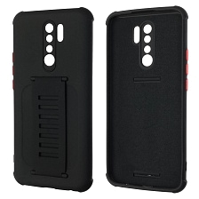 Чехол накладка LADDER NANO для XIAOMI Redmi 9, силикон, держатель, цвет черный