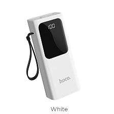 Внешний аккумулятор, Power Bank HOCO J41, 10000 mAh, LED индикатор, цвет белый