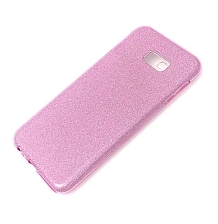 Чехол накладка Shine для SAMSUNG Galaxy J4 Plus 2018 (SM-J415), силикон, блестки, цвет розовый.
