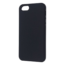 Чехол накладка GPS для APPLE iPhone 5, iPhone 5S, iPhone SE, силикон, матовый, цвет черный.