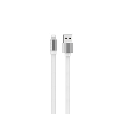 Кабель BOROFONE BU8 Glory APPLE Lightning 8 pin, 2.4A, длина 1.2 метра, силикон, плоский, цвет белый