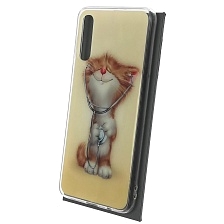Чехол накладка для SAMSUNG Galaxy A50 (SM-A505), A30s (SM-A307), A50s (SM-A507), силикон, рисунок Кот с стетоскопом
