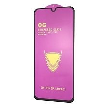 Защитное стекло 9H OG для SAMSUNG Galaxy A01 (SM-A015), A40 (SM-A405), цвет окантовки черный.