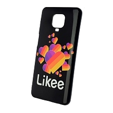 Чехол накладка для XIAOMI Redmi Note 9 Pro, Redmi Note 9S, силикон, рисунок Likee Black.