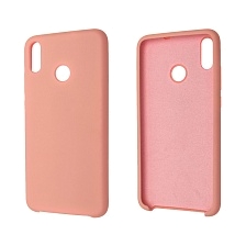 Чехол накладка Silicon Cover для HUAWEI Honor 8X, силикон, бархат, цвет светло розовый.