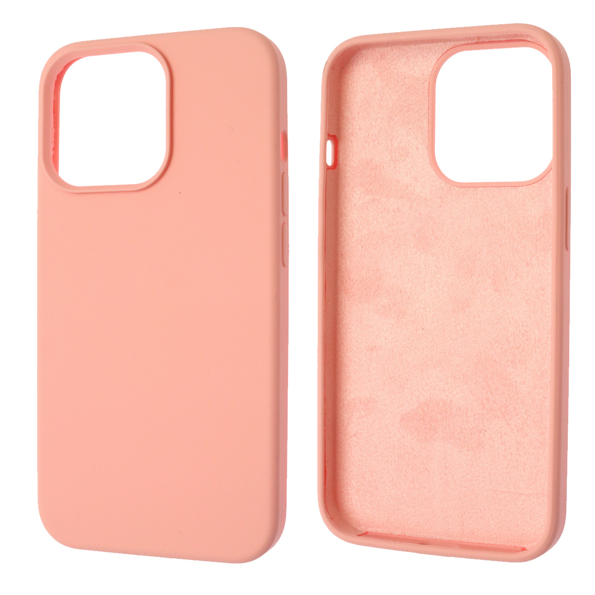 Чехол накладка Silicon Case для APPLE iPhone 13 Pro (6.1), силикон, бархат, цвет розовый