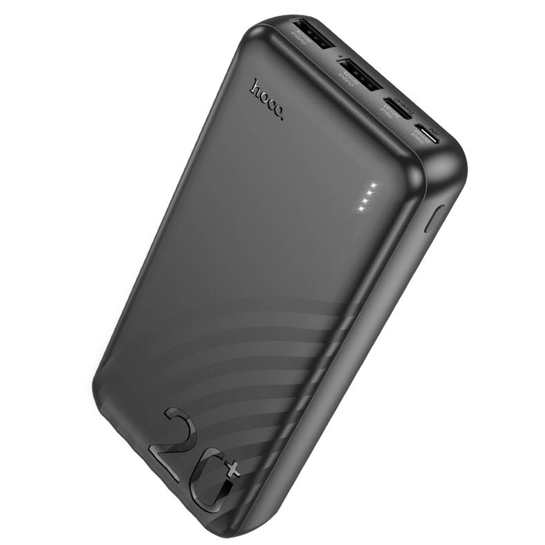 Внешний портативный аккумулятор, Power Bank HOCO J123A Element, 20000 mAh, цвет черный