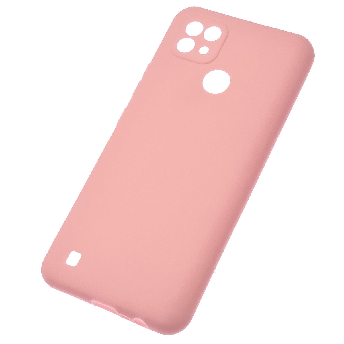 Чехол накладка SOFT TOUCH для Realme C21, силикон, матовый, цвет розовый