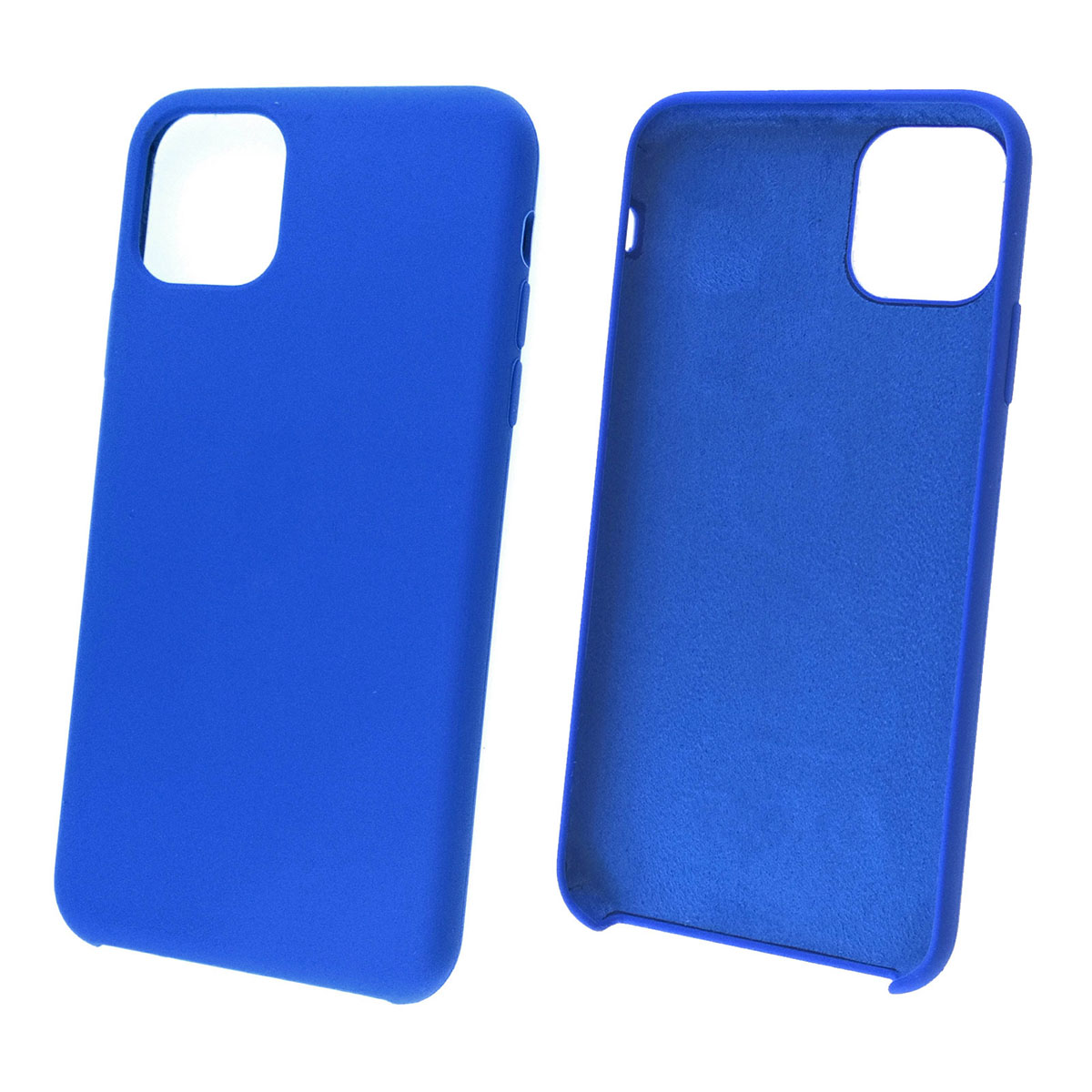 Чехол накладка Silicon Case для APPLE iPhone 11 Pro MAX 2019, силикон, бархат, цвет космический синий.