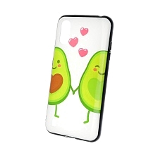 Чехол накладка для SAMSUNG Galaxy A01 (SM-A015F), силикон, рисунок Авокадо Любовь | РЕТРО 4