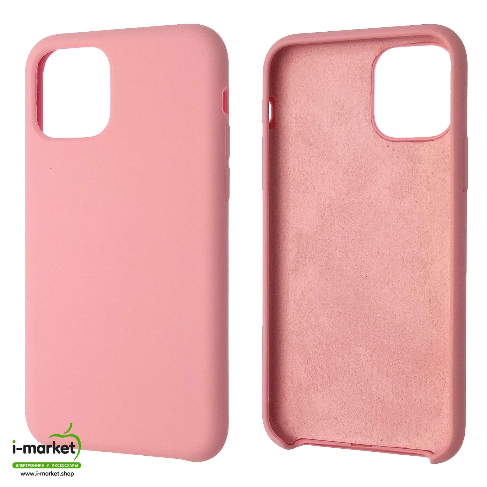 Чехол накладка Silicon Case для APPLE iPhone 11 Pro 2019, силикон, бархат, цвет розовый
