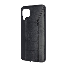 Чехол накладка R3 для HUAWEI P40 Lite, Nova 6 SE, Nova 7i, силикон, под кожу, цвет черный.