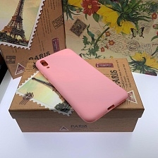 Чехол накладка для HUAWEI Y7 Pro 2019 (DUB-LX2), силикон, матовый, цвет розовый