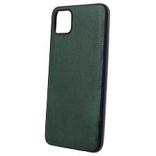 Чехол накладка для Realme C11 2020, силикон, под кожу, цвет зеленый