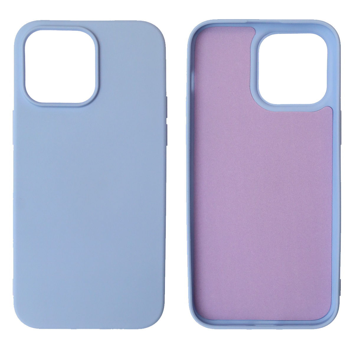 Чехол накладка NANO для iPhone 14 Pro Max, силикон, бархат, цвет васильковый