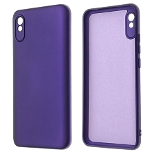 Чехол накладка NANO для XIAOMI Redmi 9A, силикон, бархат, цвет индиго