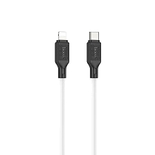 Кабель HOCO X90 Cool USB Type C на Lightning 8 pin, 3A, 20W, длина 1 метр, цвет белый
