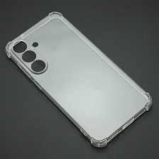 Чехол накладка для SAMSUNG Galaxy S25 FE, защита камеры, усиленные края, силикон, цвет прозрачный