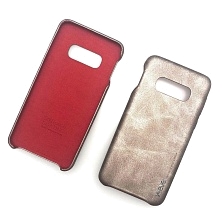 Чехол накладка X-Level VINTAGE для SAMSUNG Galaxy S10e (SM-G970), экокожа, силикон, цвет золотистый.