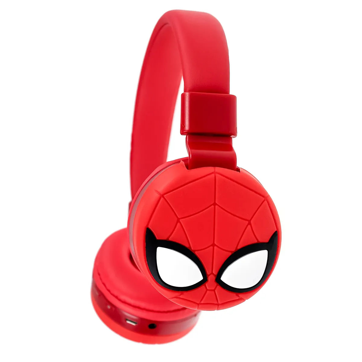 Гарнитура (наушники с микрофоном) беспроводная KR-9900, полноразмерная, рисунок Человек Паук, цвет красный