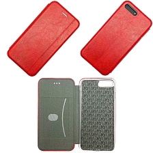 Чехол книжка VINTAGE LiNE для APPLE iPhone 7 Plus, iPhone 8 Plus, экокожа, цвет красный.