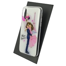 Чехол накладка для APPLE iPhone X, iPhone XS, силикон, рисунок Paris Mon Amour