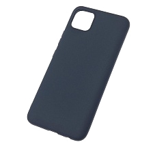 Чехол накладка SOFT TOUCH для Realme C11 2020, силикон, матовый, цвет темно синий