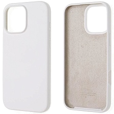 Чехол накладка Silicon Case для APPLE iPhone 16 Pro Max (6.9"), силикон, бархат, цвет белый Чехол накладка Silicon Case для APPLE iPhone 16 Pro Max (6.9"), силикон, бархат, цвет белый