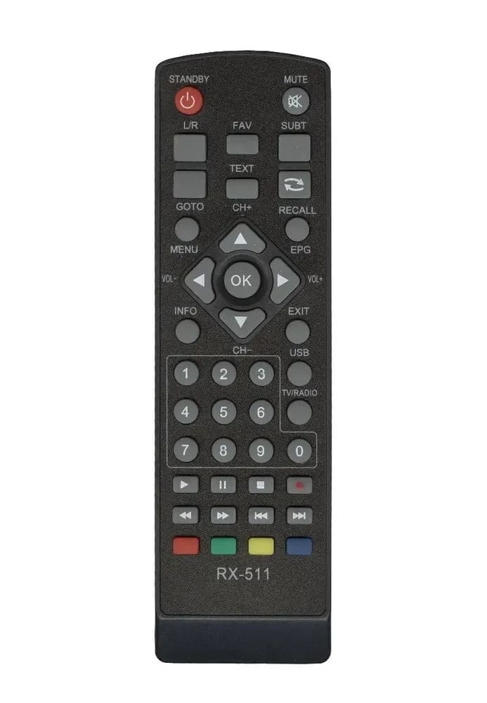 Пульт ДУ RX-511 (HOB987) для приставок Cadena, D-BOX, REXANT, Supra, цвет черный