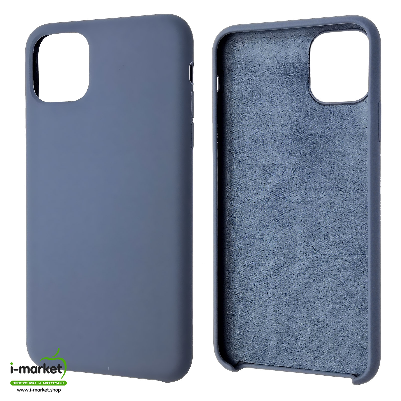 Чехол накладка Silicon Case для APPLE iPhone 11 Pro MAX 2019, силикон, бархат, цвет синий