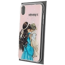Чехол накладка Vinil для APPLE iPhone XR, силикон, блестки, глянцевый, рисунок Mommy's Girl