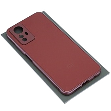 Чехол накладка для XIAOMI Redmi Note 12S, защита камеры, силикон, пластик, цвет бордовый