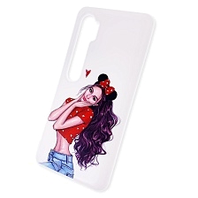 Чехол накладка для XIAOMI MI NOTE 10, MI CC9 PRO, силикон, рисунок Девушка Маус.