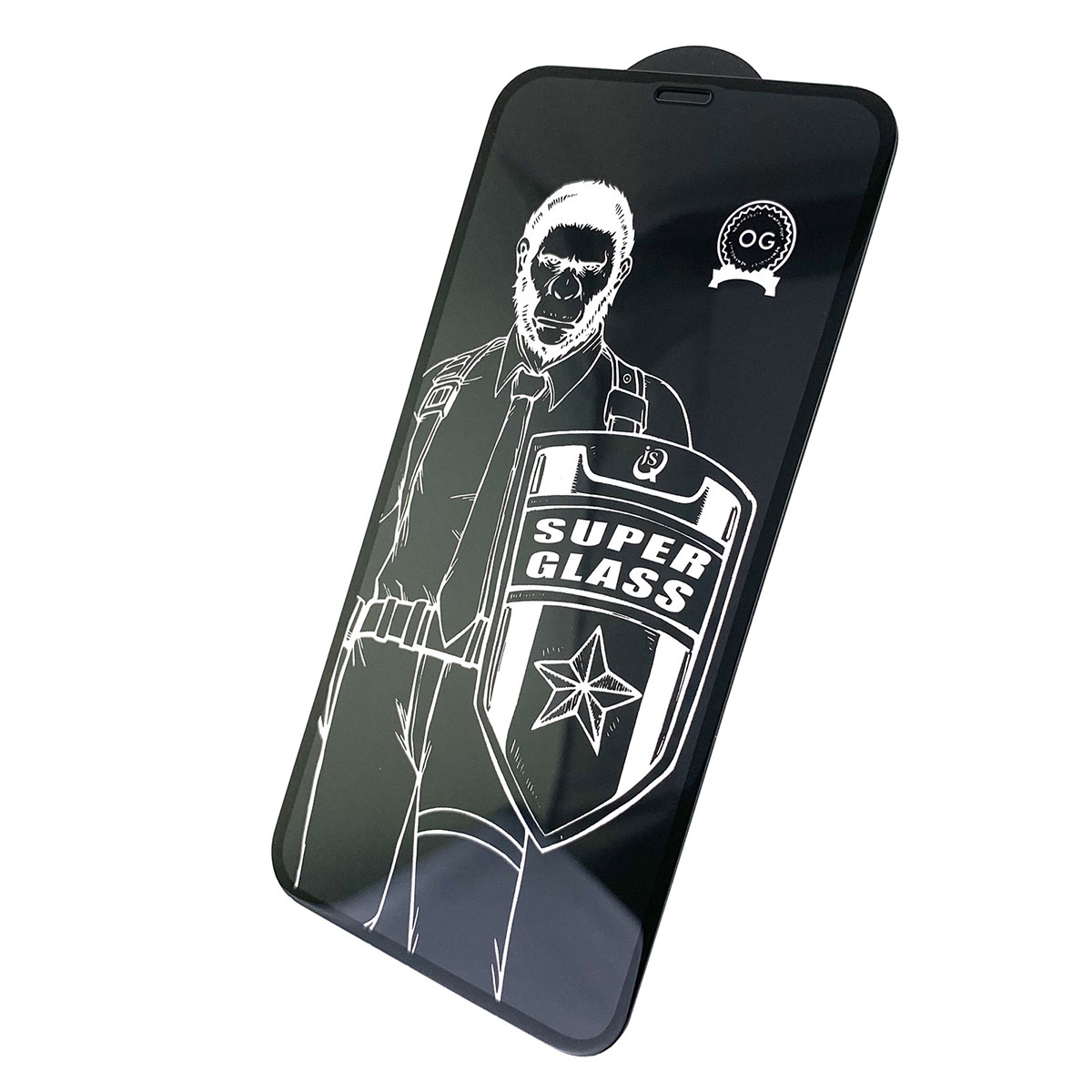 Защитное стекло 5D Super Glass OG для APPLE iPhone XR / 11 (6.1"), цвет канта черный.