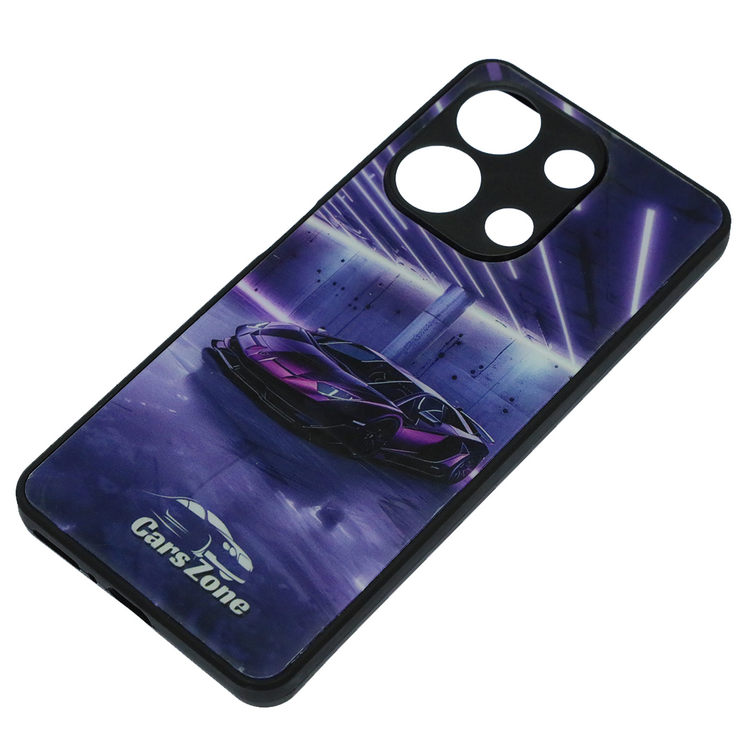 Чехол накладка для XIAOMI Redmi Note 13 4G, защита камеры, пластик, силикон, рисунок Ламборджини