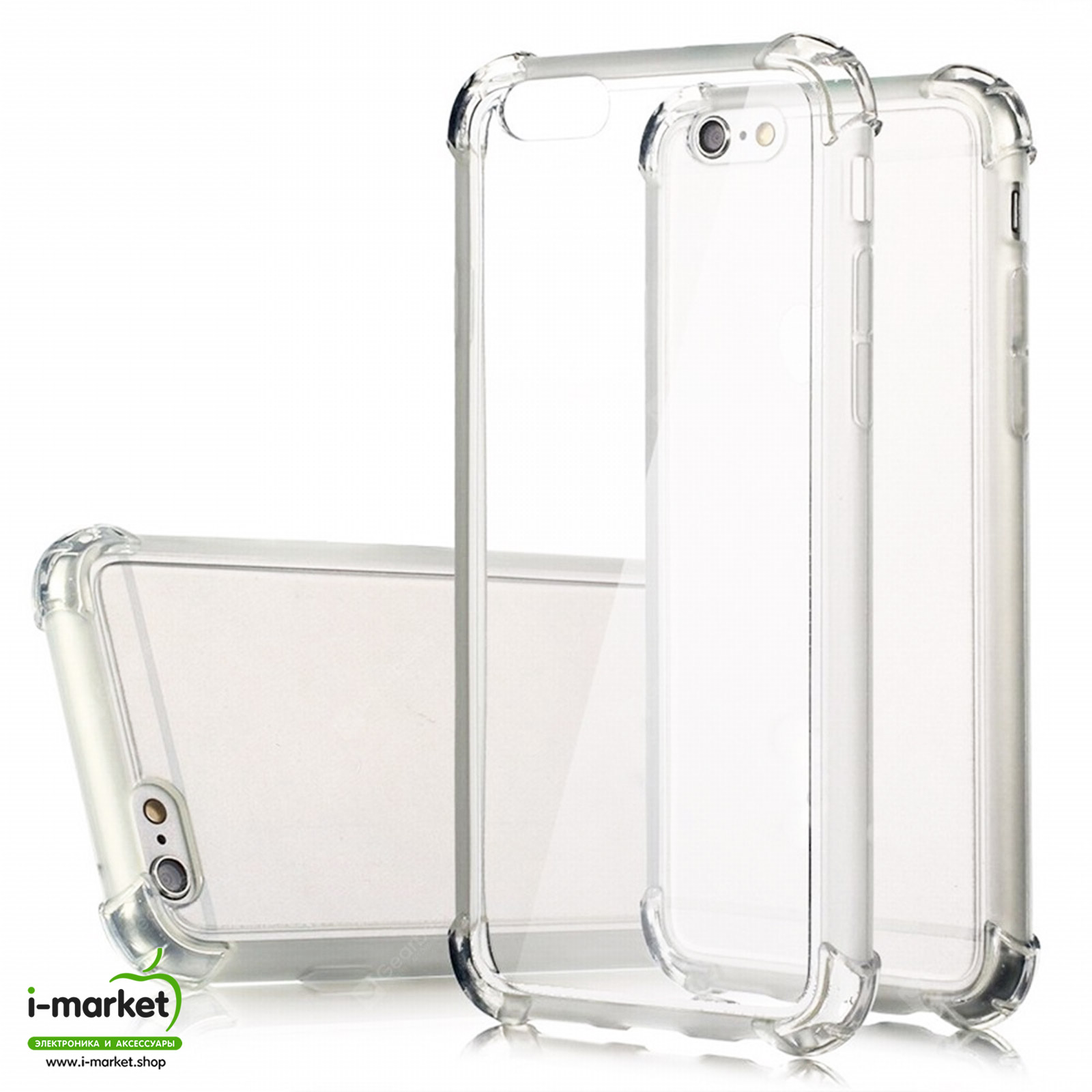 Чехол накладка для APPLE iPhone 6 Plus, iPhone 6S Plus, силикон, противоударный, прозрачный.
