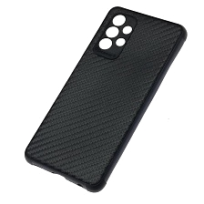 Чехол накладка для SAMSUNG Galaxy A32 4G (SM-A325F), силикон, карбон, цвет черный