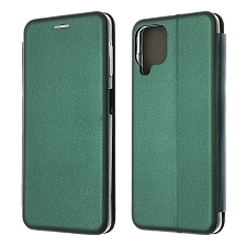 Чехол книжка STYLISH для SAMSUNG Galaxy A22 4G (SM-A225F), M22 (SM-M225F), M32 (SM-M325F), экокожа, визитница, цвет темно зеленый