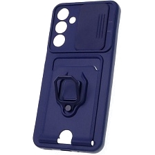 Чехол накладка VERSATILE 3 в 1 для SAMSUNG Galaxy A16 4G, цвет темно синий
