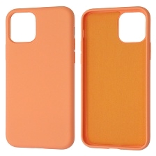 Чехол накладка Silicon Case для APPLE iPhone 11 Pro, силикон, бархат, цвет оранжевый