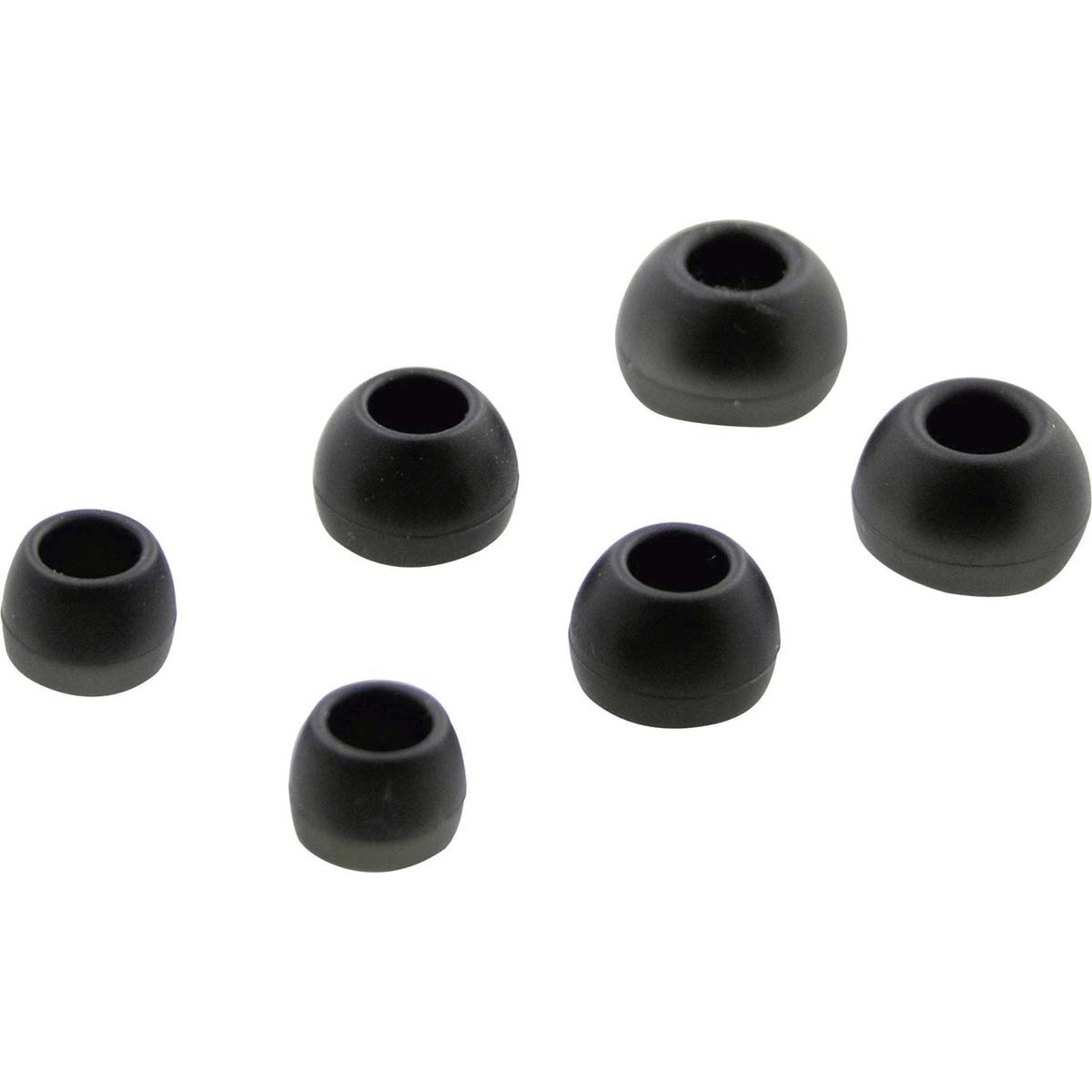 Амбушюры (насадки) для наушников, комплект 6 шт., цвет черный