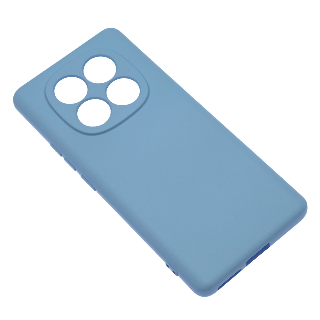 Чехол накладка NANO для XIAOMI Redmi Note 14 Pro 4G, защита камеры, силикон, бархат, цвет васильковый