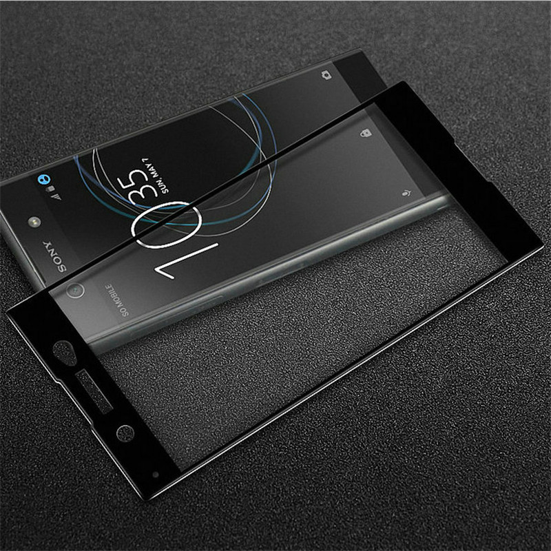 Защитное стекло "С рамкой" Sony G3121/G3112 (XA1/XA1 Dual Черное.