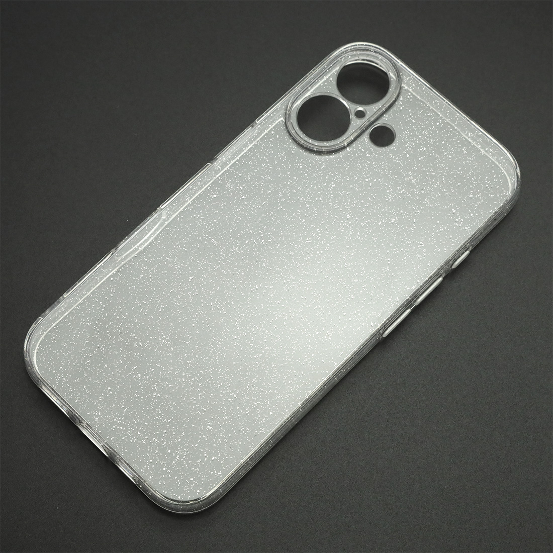 Чехол накладка STARDUST (Clear Case) для APPLE iPhone 16, защита камеры, с блестками, прозрачный