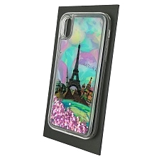 Чехол накладка TransFusion для APPLE iPhone XR, силикон, переливашка, рисунок Эйфелева башня