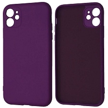 Чехол накладка NANO для APPLE iPhone 11, силикон, бархат, цвет фиолетовый