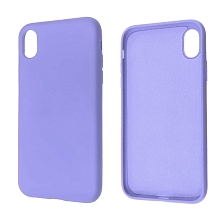 Чехол накладка NANO для APPLE iPhone XR, силикон, бархат, цвет сиреневый